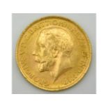 A 1914 George V full gold sovereign with lustre