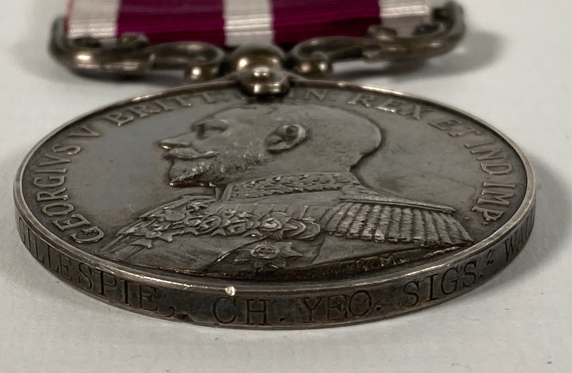 A pair of WW1 medals: War medal 1777810 J. B. Gillespie C.Y.S. RN & For Meritorious Service 177810 J - Image 10 of 10