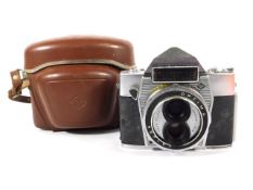 A cased Agfa colour Optima Reflex twin lens camera