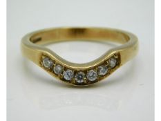 A 9ct gold ring set with paste stones, 3.5g, size Q