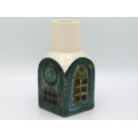 A Troika pottery bottle vase by Alison Brigden, bought in 1979, 6.25in tall, crazing to glazed top