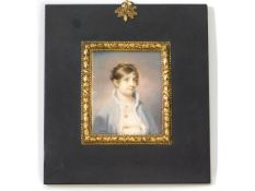 In the style of George Engleheart (1750-1829), an early 19thC. miniature portrait of Mrs. George Fon