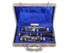 A cased Boosey & Hawkes "Regent" clarinet, inscribed S. F. Yanch 1949