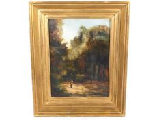 A 19thC. French School impressionist oil on canvas, image size 12.5in x 9.25in