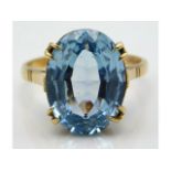 A 9ct gold ring set with topaz, 5.1g, size Q/R