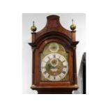 A c.1800 Matthew French, London, mahogany long case clock with brass & silvered dial, 93in tall