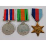 A WW2 medal set won by Charles Sorrie of the RAF including war medals, France & Germany star & 1939-