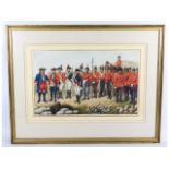 Richard Simkin (1850-1926), military related framed watercolour titled "Royal Engineers" depicting m