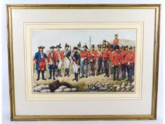 Richard Simkin (1850-1926), military related framed watercolour titled "Royal Engineers" depicting m