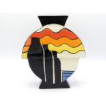 A Lorna Bailey Stoke On Trent pottery vase, 7.875in tall, black signature