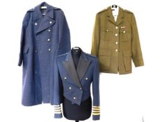 British military related dress including tunic & long coat