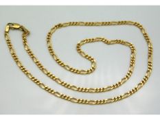 A 9ct gold chain, 19in long, 8.8g