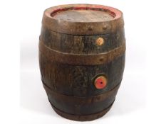 An oak Whiteways Winery coopered barrel, 17.5in high x 13in approx.