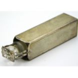A sterling silver scent bottle holder, marked .925 & stamped MW to base, 58mm long, silver weight 12