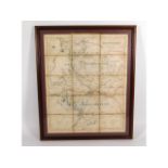 A framed map of Huntingdonshire published by Longman, Rees, Orne, Brown & Co. 17in high x 13.75in wi
