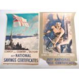 A British WW2 Rowland Hilder designed National Savings & Certificates wartime propaganda poster "Con