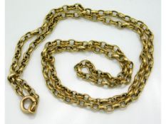 A 9ct gold link chain, 22in long, 12.9g