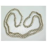 A .925 silver chain, 31.5in long, 51.2g