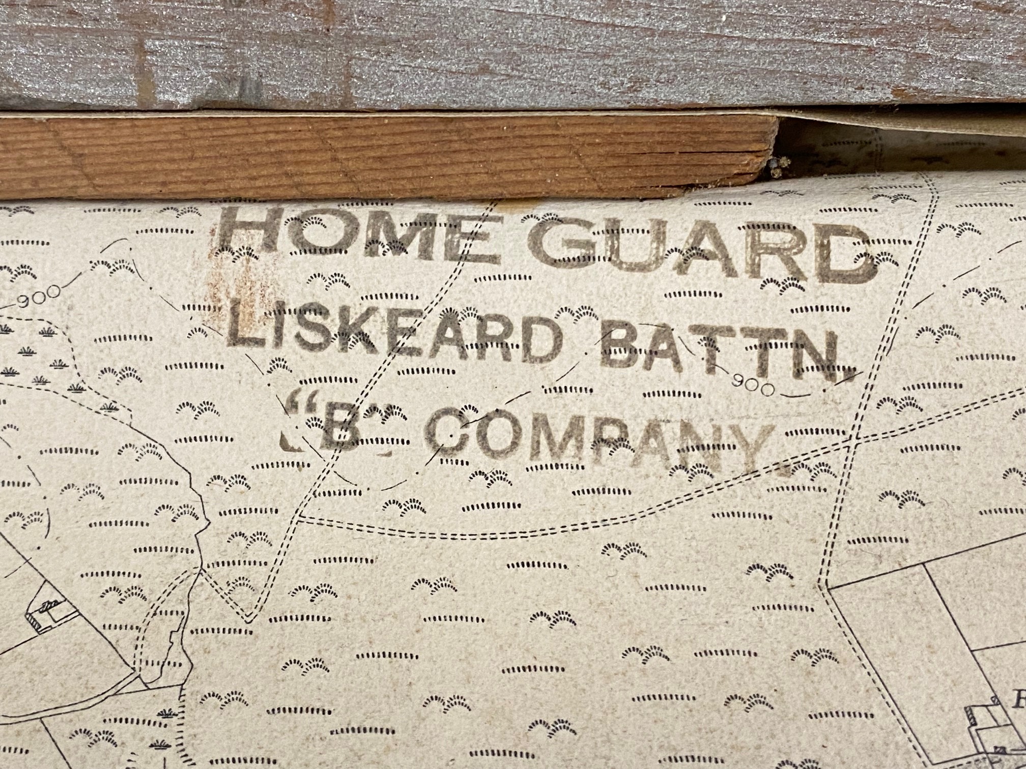 A very large WW2 Home Guard map, Liskeard Battalion, B Company, Lantic Bay to Downderry to North Hil - Image 7 of 12