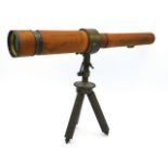 A Davon No.2 Field leather bound brass Micro-Telescope by F. Davidson & Co. London, once the propert