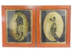 A pair of large brass "engravings" depicting Vice-Admiral, Undress Uniform - 1795-1812 twinned with