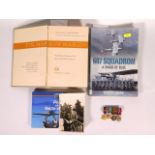 A WW2 Battle of Britain miniature medal set won by G. A. Hewett twinned with photograph & books he h