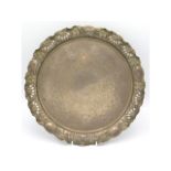 A 1900 Victorian, Birmingham silver tray by William J. Holmes, 10.5in diameter, 470g