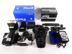 A Zenza Bronica ETRsi camera & accessories