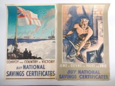 A British WW2 Rowland Hilder designed National Savings & Certificates wartime propaganda poster "Con