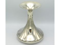 A Fatto A Mano stylised silver vase, marked .925 silver, 10in tall, 580g