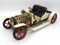 A vintage Mamod steam roadster car, 15.5in long