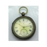 A 1893 Birmingham silver pocket watch, W. Salmon,