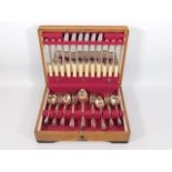 A canteen of silver plated cutlery by Roberts & Be
