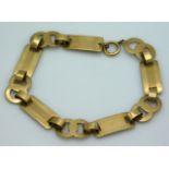 A 9ct gold bracelet, approx. 8in long, 9.6g