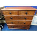 A Victorian mahogany chest of drawers, 42in wide x