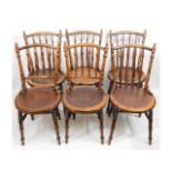 Part of lot 383 - two carvers & six chairs