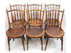Part of lot 383 - two carvers & six chairs