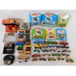 A quantity of diecast toy vehicles & trains includ