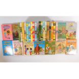 A quantity of Enid Blyton books twinned with one W. E. Johns Biggles book with dust cover