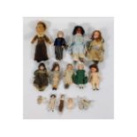 A quantity of mix 19thC. & early 20thC. dolls, mos