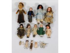 A quantity of mix 19thC. & early 20thC. dolls, mos