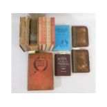 Four W. E. Johns Biggles books, lacking dust covers, Dickens, Mrs. Beetons, cover a/f & other books