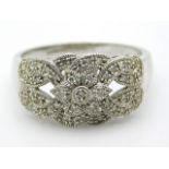 A 9ct white gold ring set with approx. 0.25ct of d