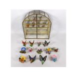 A Franklin Mint butterfly collection, display case