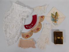 A small selection of mixed textiles twinned with a