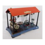A Wilesco stationary steam engine workshop, 45cm w