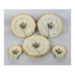 Eight pieces of Booths Montpelier pattern A2504 decorative floral dessert ware