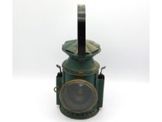 A Lakefields 1945 railway signal lamp, 12.625in ta