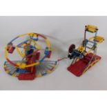 Two Meccano fairground rides