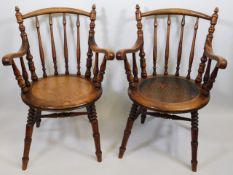 A set of eight antique farmhouse penny chairs incl